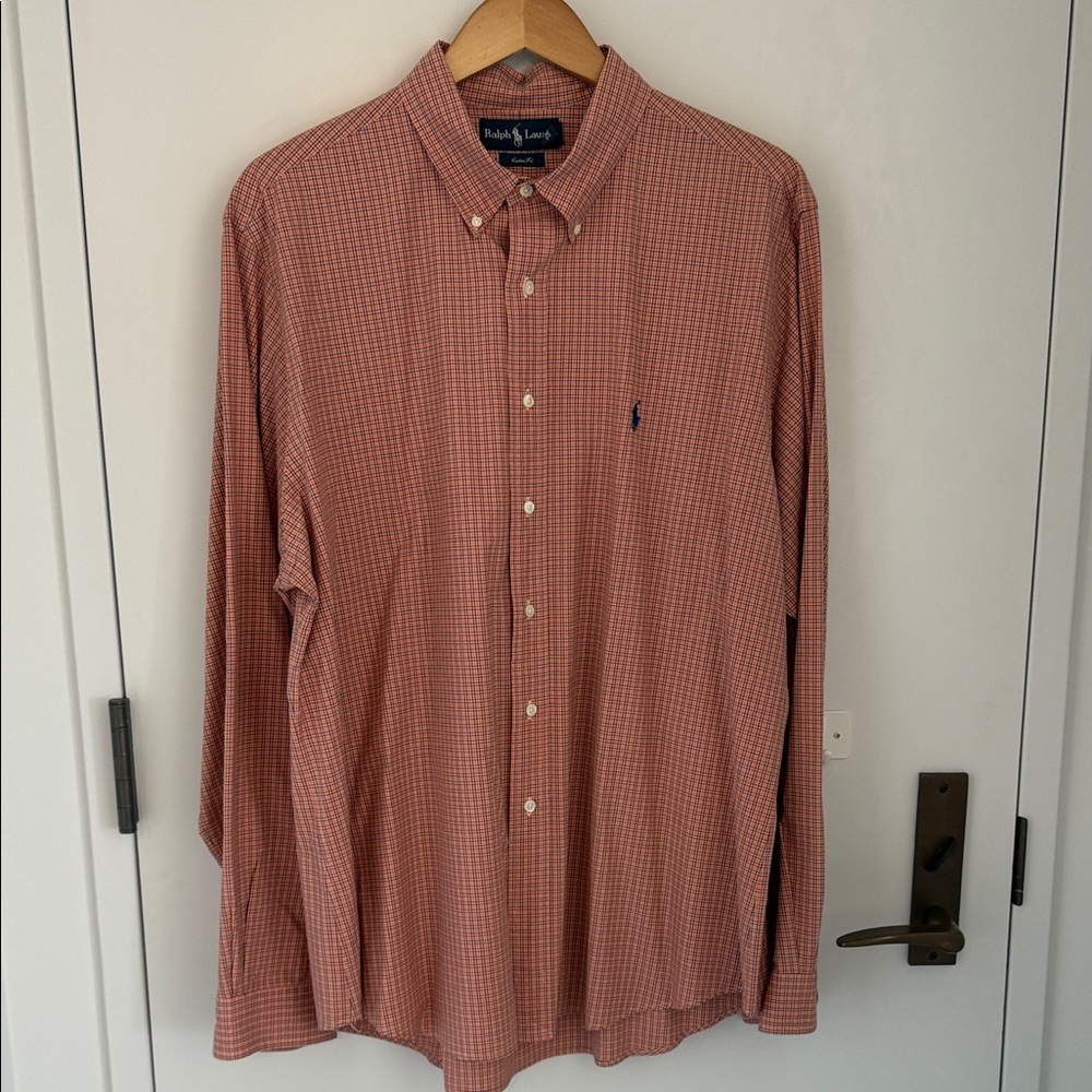 Ralph Lauren Men's Custom Fit Button-Down Collar with Pony Logo 18|XXL